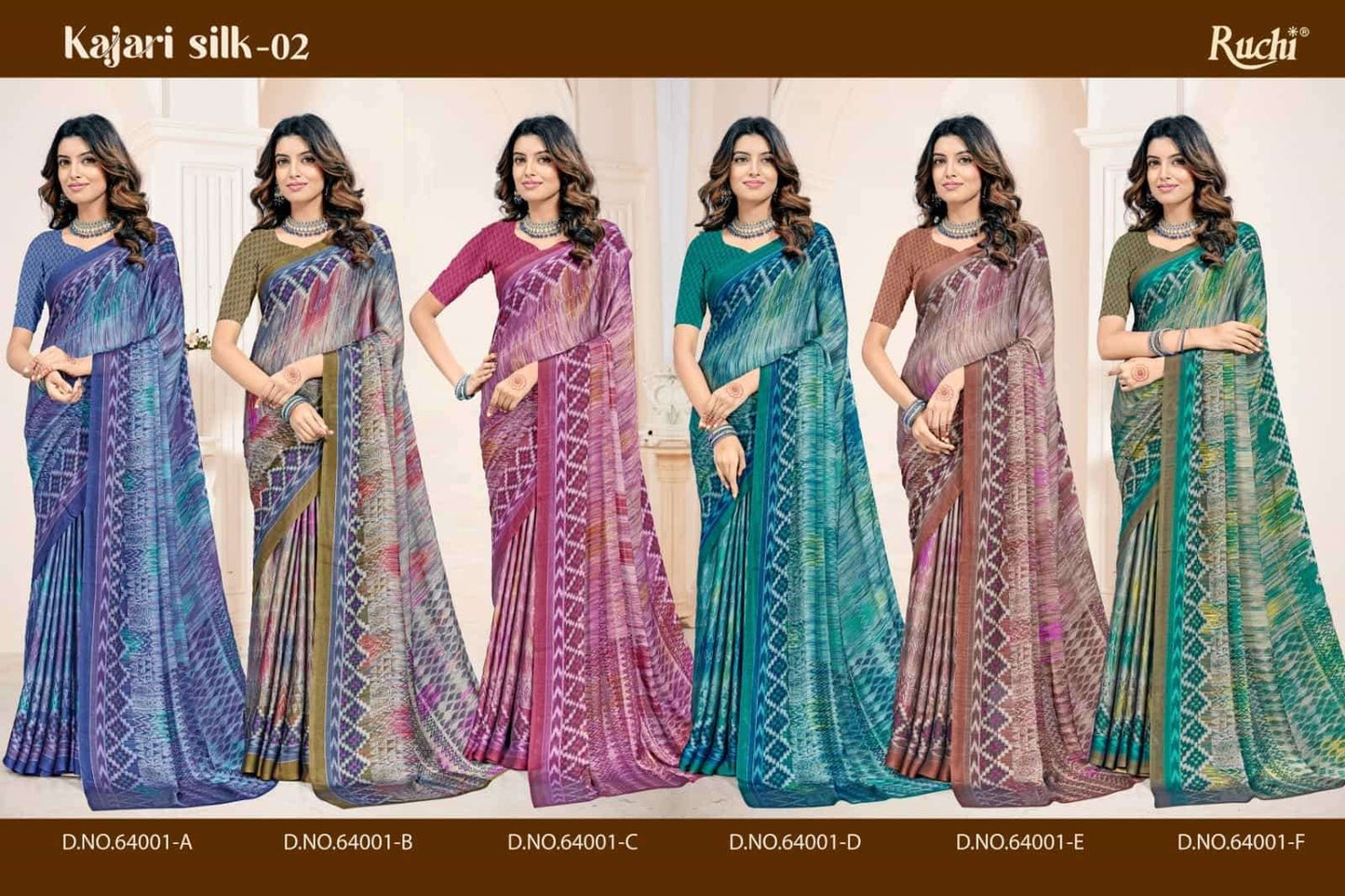 Ruchi Saree Kajari Silk Vol 2 Georgette Silk Saree - Amrah Wholesale