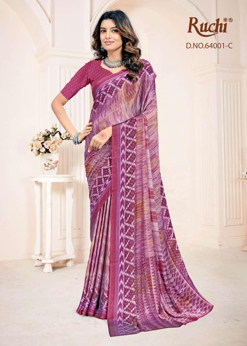 Ruchi Saree Kajari Silk Vol 2 Georgette Silk Saree - Amrah Wholesale