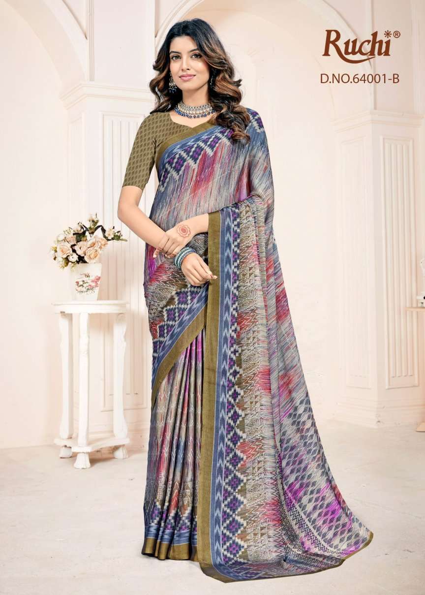 Ruchi Saree Kajari Silk Vol 2 Georgette Silk Saree - Amrah Wholesale