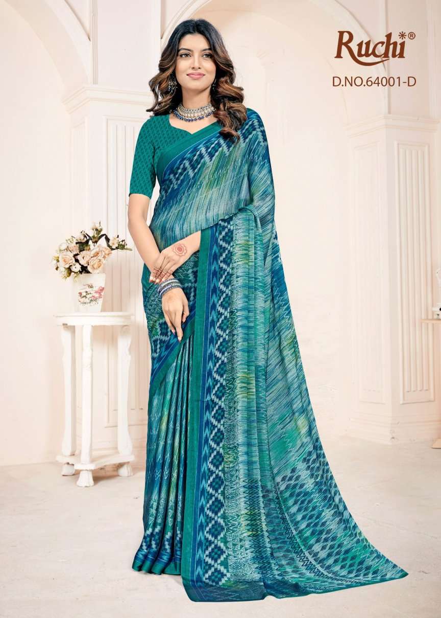 Ruchi Saree Kajari Silk Vol 2 Georgette Silk Saree - Amrah Wholesale