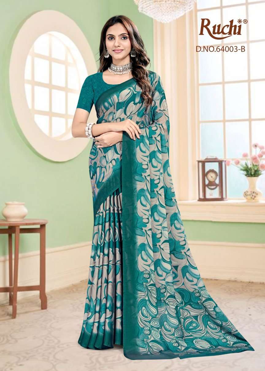 Ruchi Saree Kajari Silk Vol 3 Georgette Silk Saree - Amrah Wholesale
