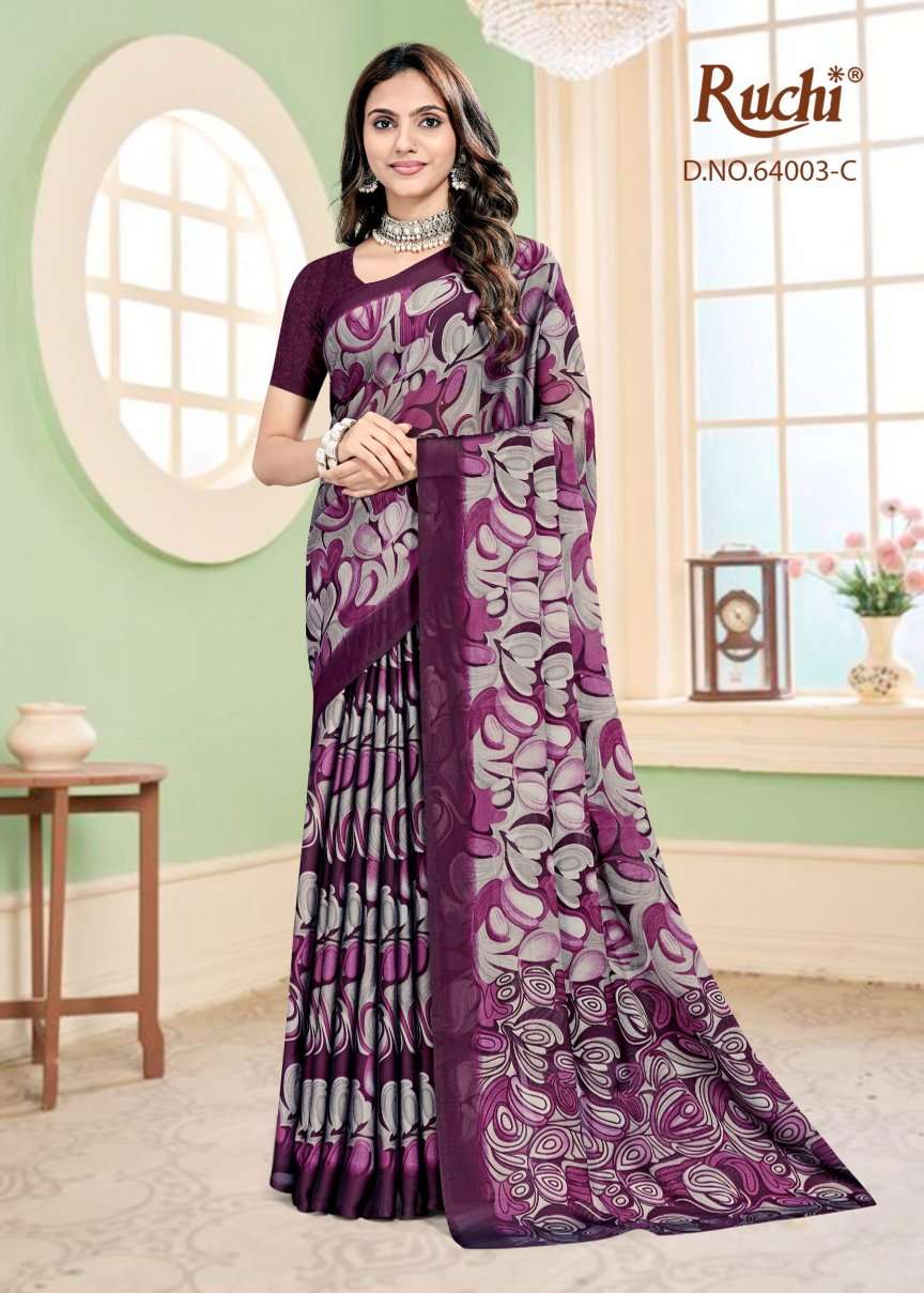 Ruchi Saree Kajari Silk Vol 3 Georgette Silk Saree - Amrah Wholesale