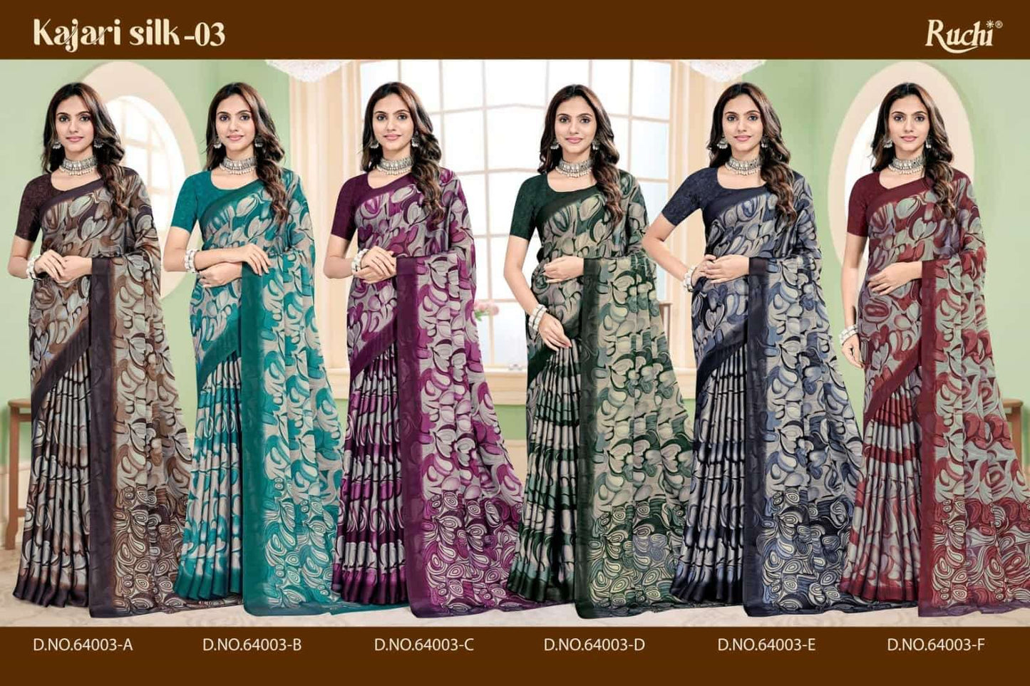 Ruchi Saree Kajari Silk Vol 3 Georgette Silk Saree - Amrah Wholesale