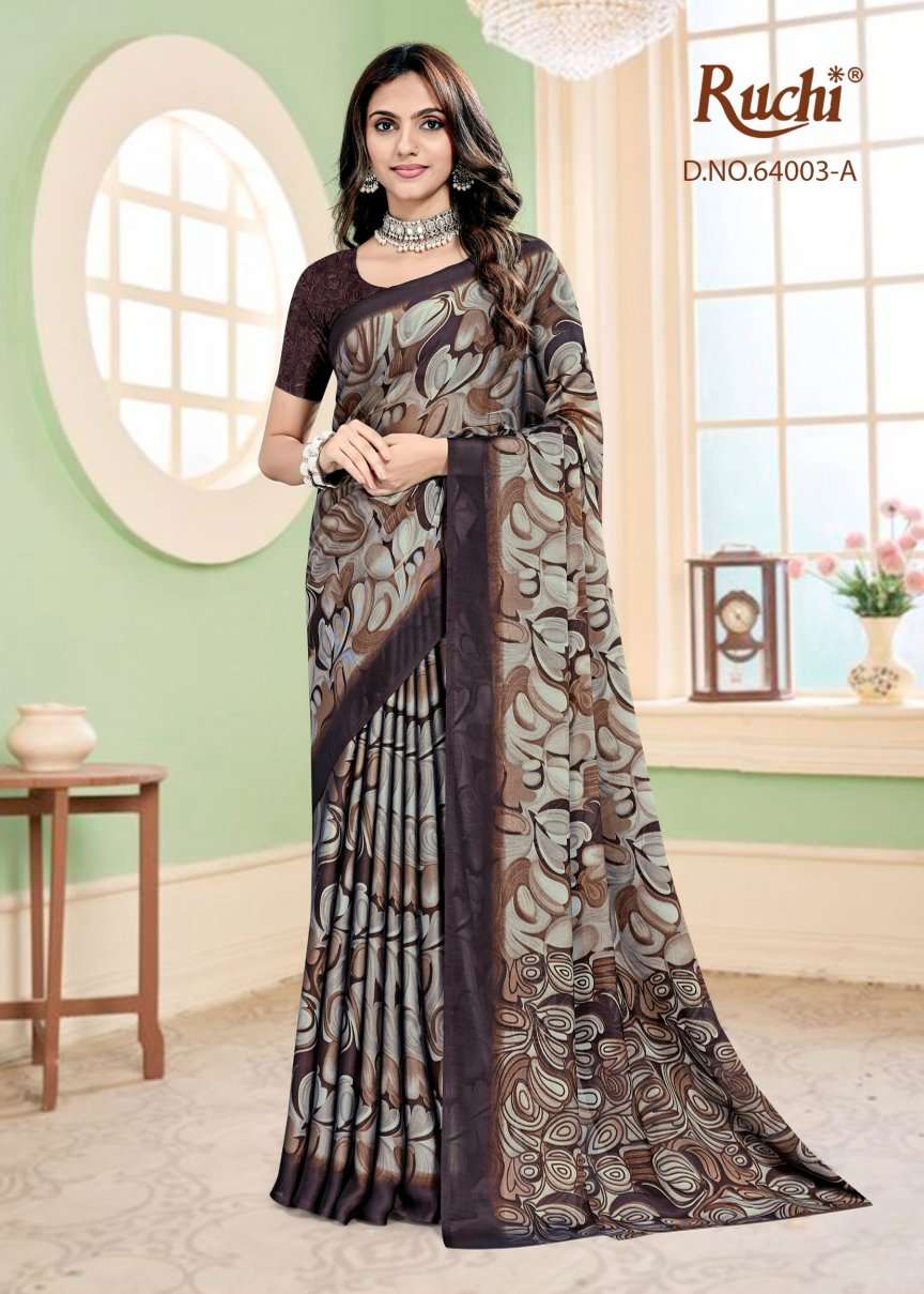 Ruchi Saree Kajari Silk Vol 3 Georgette Silk Saree - Amrah Wholesale