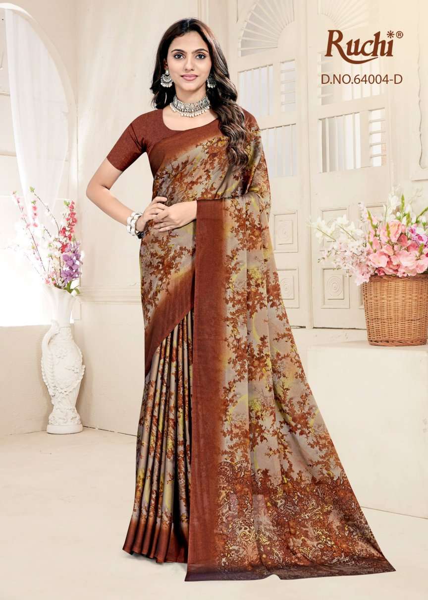 Ruchi Saree Kajari Silk Vol 4 Georgette Silk Saree - Amrah Wholesale