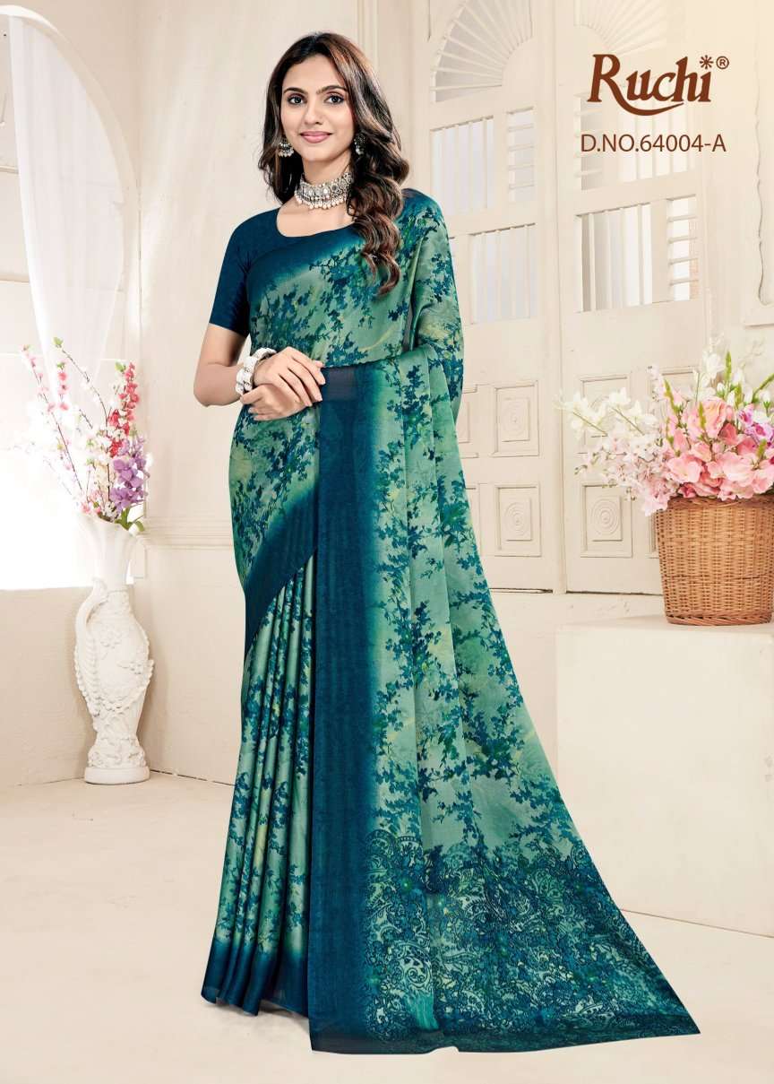 Ruchi Saree Kajari Silk Vol 4 Georgette Silk Saree - Amrah Wholesale
