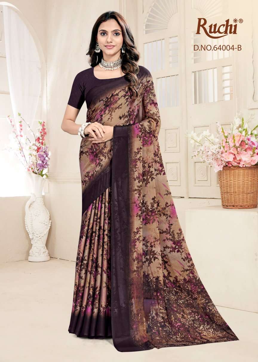 Ruchi Saree Kajari Silk Vol 4 Georgette Silk Saree - Amrah Wholesale