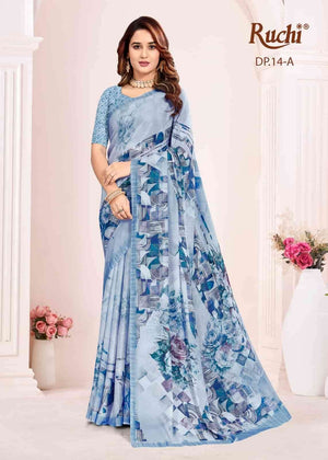 Ruchi Saree Malisha Vol 1 Sparkle Silk Georgette Saree - Amrah Wholesale