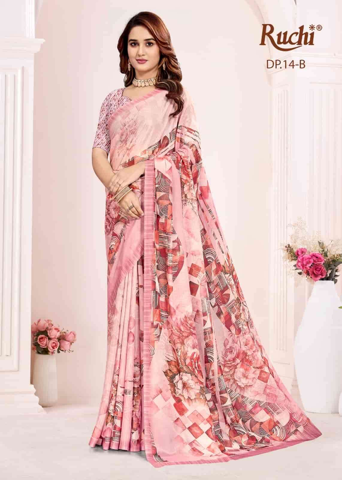 Ruchi Saree Malisha Vol 1 Sparkle Silk Georgette Saree - Amrah Wholesale