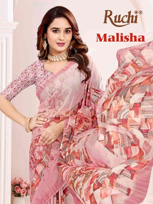Ruchi Saree Malisha Vol 1 Sparkle Silk Georgette Saree - Amrah Wholesale