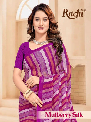 Ruchi Saree Mulberry Silk Vol 1 Silk Georgette Saree