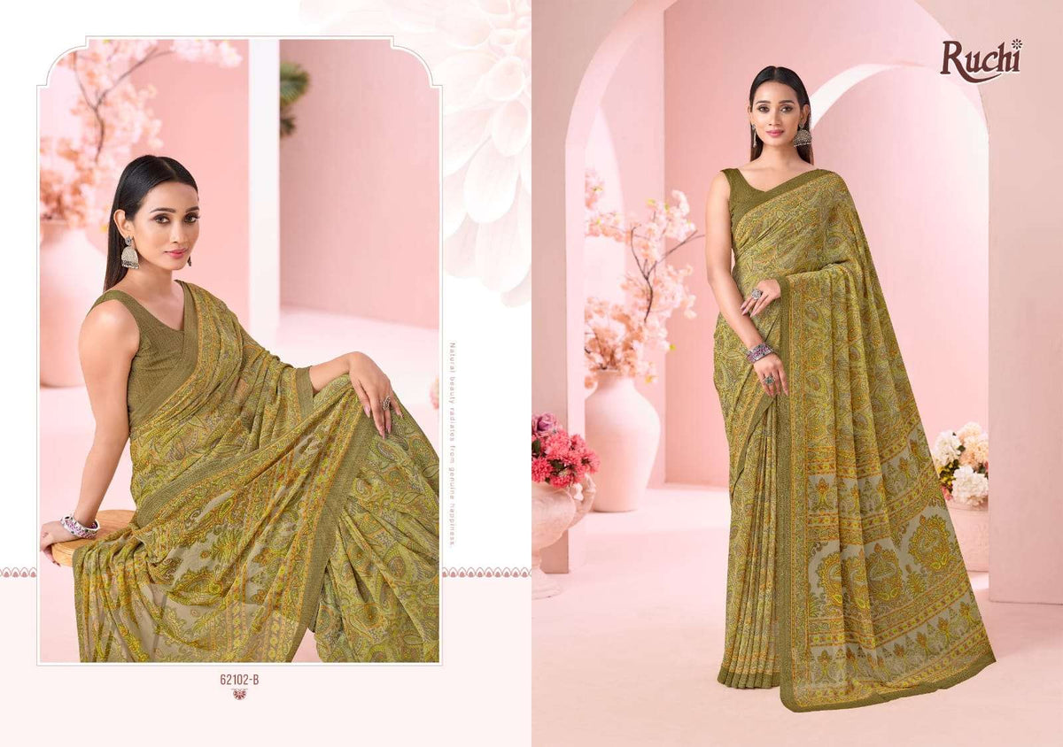 Ruchi Saree Raagini Georgette Vol 45 Georgette Saree Wholesale - Amrah Wholesale