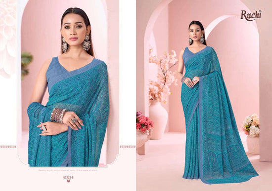 Ruchi Saree Raagini Georgette Vol 45 Georgette Saree Wholesale - Amrah Wholesale