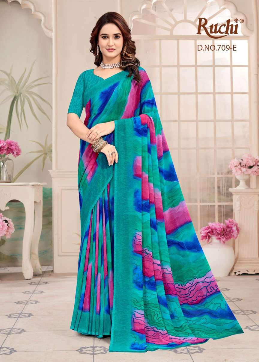 Ruchi Saree Raagini Georgette Vol 54 Georgette Saree Collection - Amrah Wholesale
