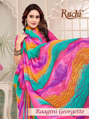 Ruchi Saree Raagini Georgette Vol 54 Georgette Saree Collection - Amrah Wholesale