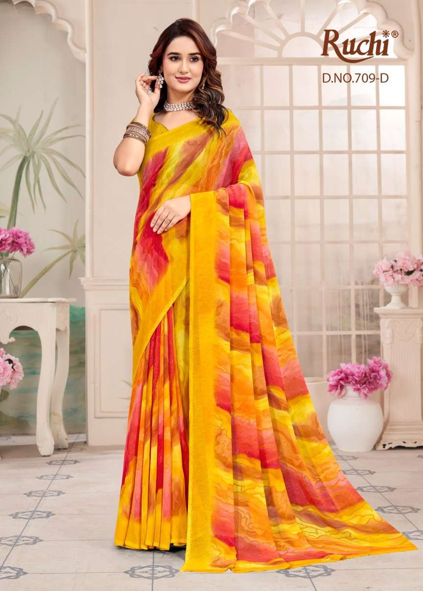 Ruchi Saree Raagini Georgette Vol 54 Georgette Saree Collection - Amrah Wholesale