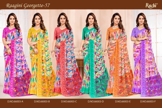 Ruchi Saree Raagini Georgette Vol 57 Daily Wear Georgette Saree Collection - Amrah Wholesale