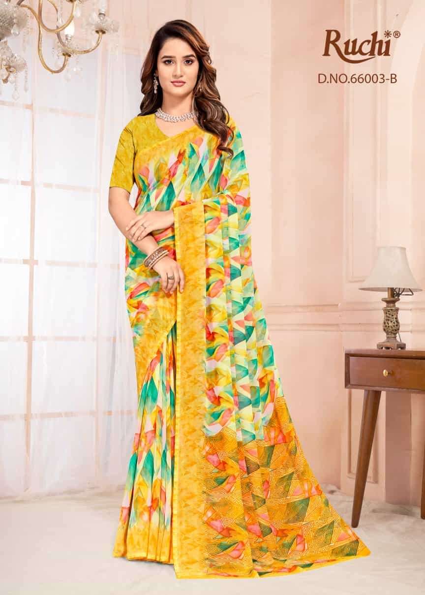 Ruchi Saree Raagini Georgette Vol 57 Daily Wear Georgette Saree Collection - Amrah Wholesale