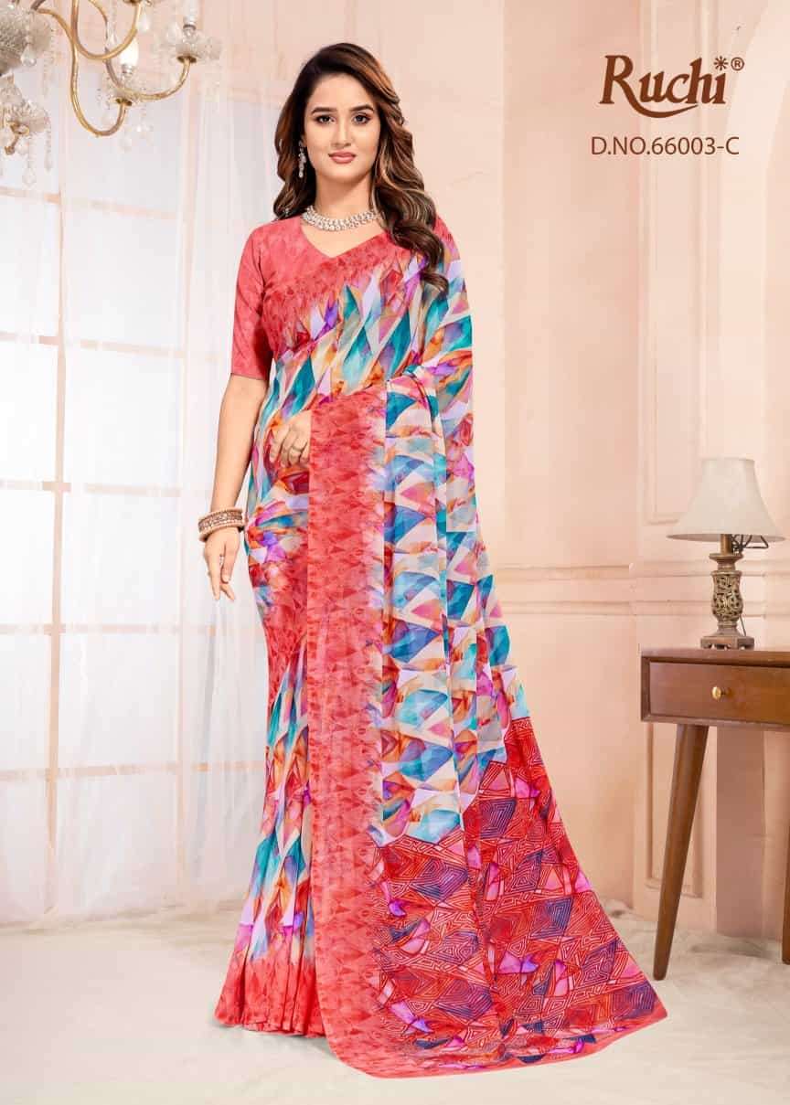 Ruchi Saree Raagini Georgette Vol 57 Daily Wear Georgette Saree Collection - Amrah Wholesale