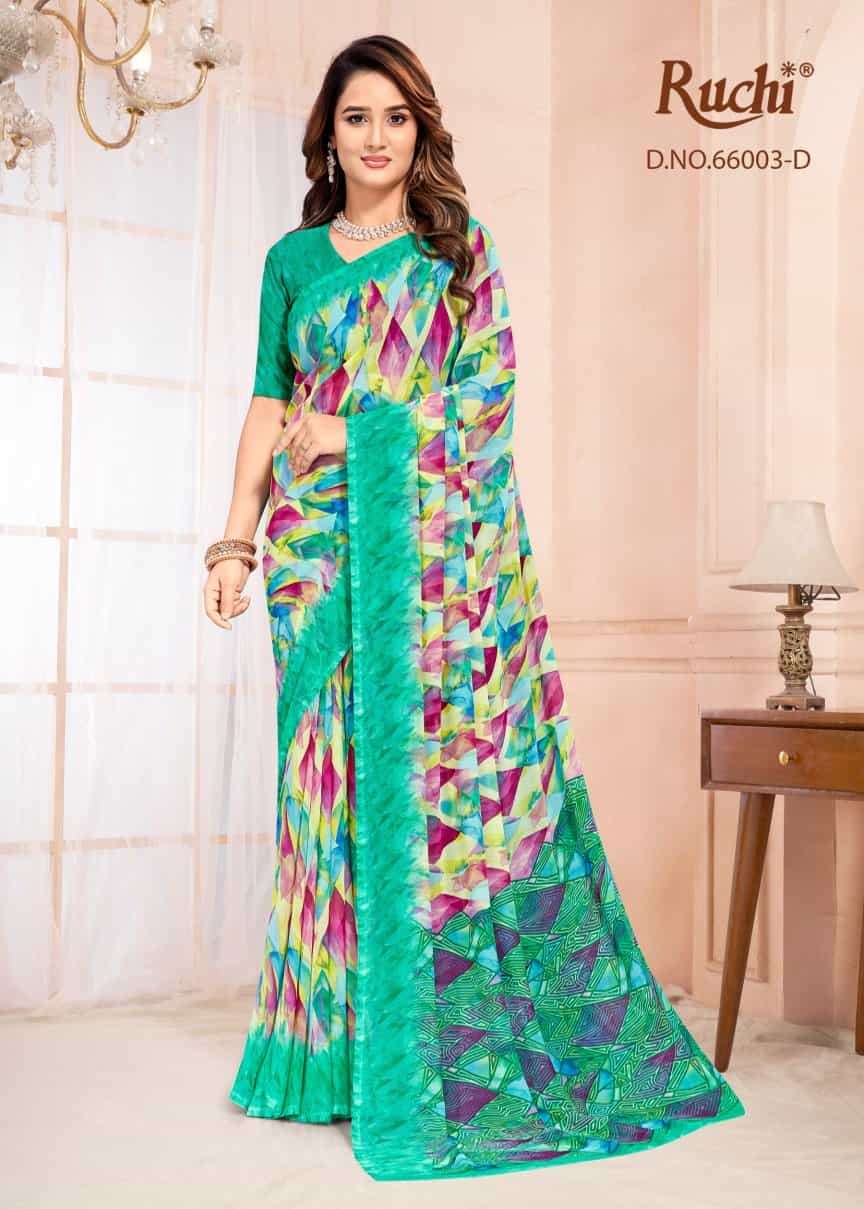 Ruchi Saree Raagini Georgette Vol 57 Daily Wear Georgette Saree Collection - Amrah Wholesale