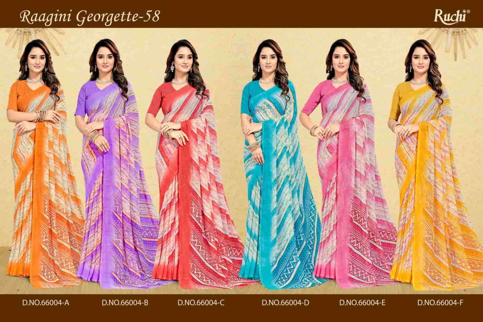 Ruchi Saree Raagini Georgette Vol 58 Georgette Saree Wholesale Collection
