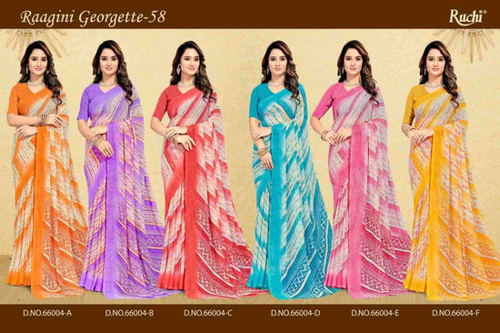 Ruchi Saree Raagini Georgette Vol 58 Georgette Saree Wholesale Collection