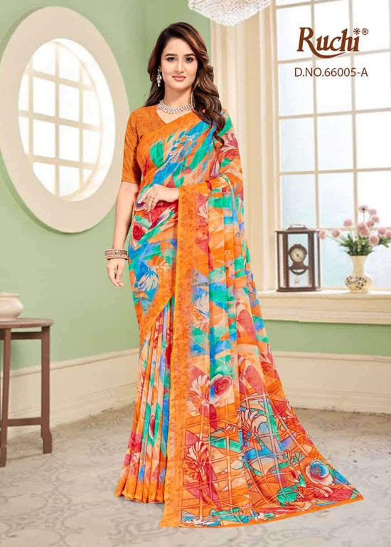 Ruchi Saree Raagini Georgette Vol 59 Premium Georgette Saree Collection - Amrah Wholesale
