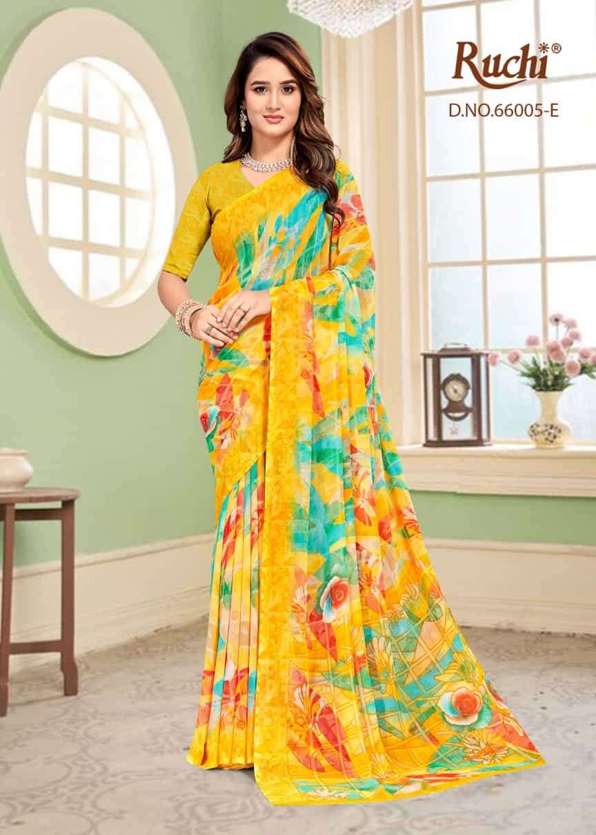 Ruchi Saree Raagini Georgette Vol 59 Premium Georgette Saree Collection - Amrah Wholesale