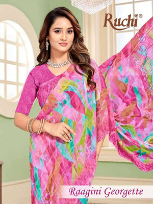 Ruchi Saree Raagini Georgette Vol 59 Premium Georgette Saree Collection - Amrah Wholesale