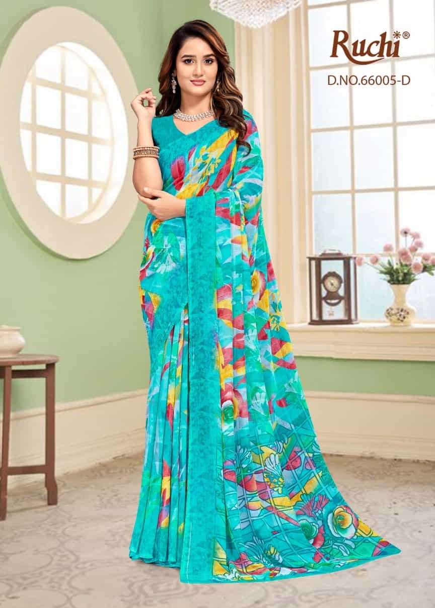 Ruchi Saree Raagini Georgette Vol 59 Premium Georgette Saree Collection - Amrah Wholesale