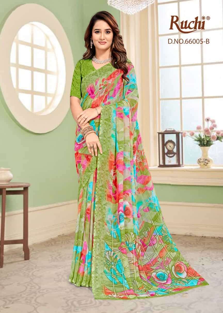 Ruchi Saree Raagini Georgette Vol 59 Premium Georgette Saree Collection - Amrah Wholesale
