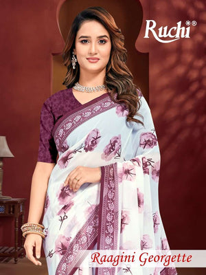 Ruchi Saree Raagini Georgette Vol 60 Georgette Saree Wholesale Collection