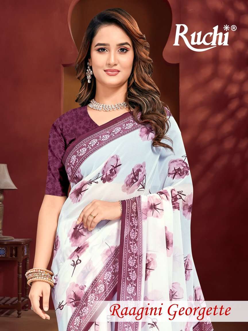 Ruchi Saree Raagini Georgette Vol 60 Georgette Saree Wholesale Collection