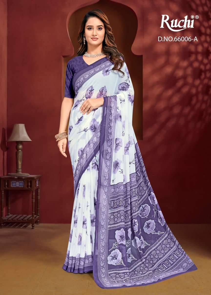 Ruchi Saree Raagini Georgette Vol 60 Georgette Saree Wholesale Collection