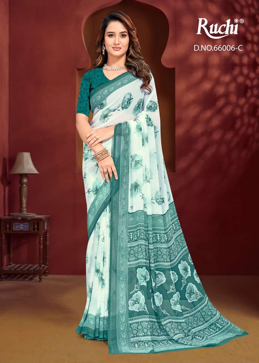 Ruchi Saree Raagini Georgette Vol 60 Georgette Saree Wholesale Collection
