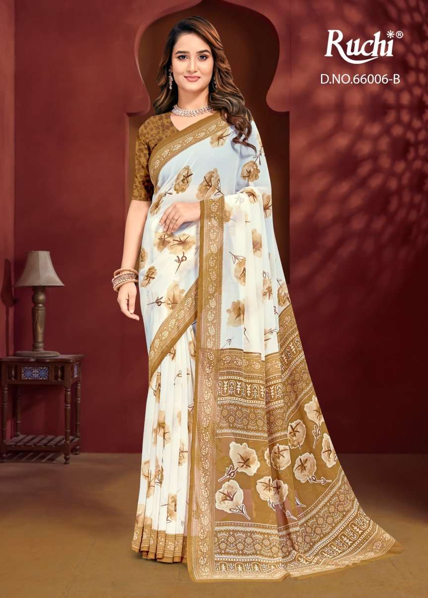 Ruchi Saree Raagini Georgette Vol 60 Georgette Saree Wholesale Collection