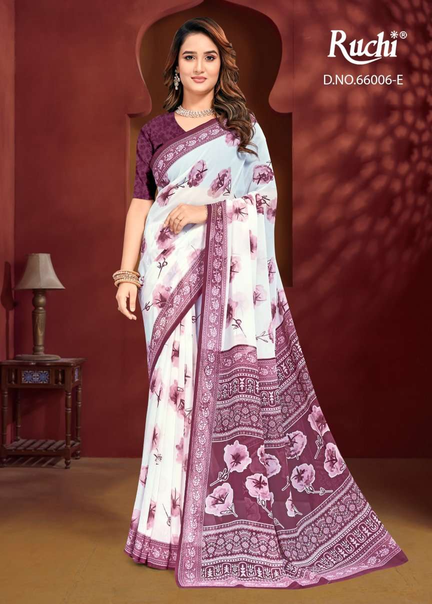 Ruchi Saree Raagini Georgette Vol 60 Georgette Saree Wholesale Collection