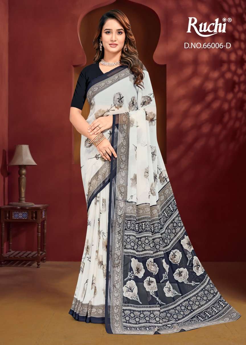 Ruchi Saree Raagini Georgette Vol 60 Georgette Saree Wholesale Collection