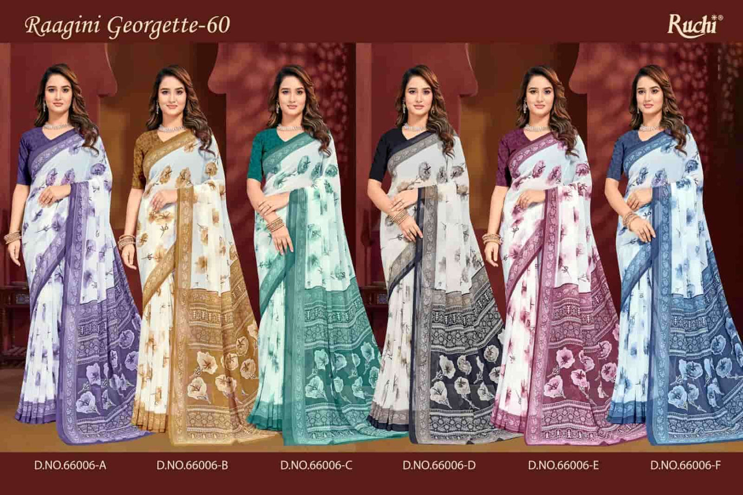 Ruchi Saree Raagini Georgette Vol 60 Georgette Saree Wholesale Collection