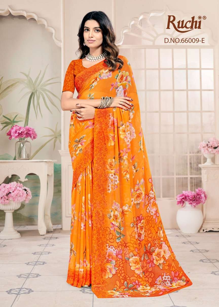 Ruchi Saree Raagini Georgette Vol 63 Georgette Saree Collection - Amrah Wholesale