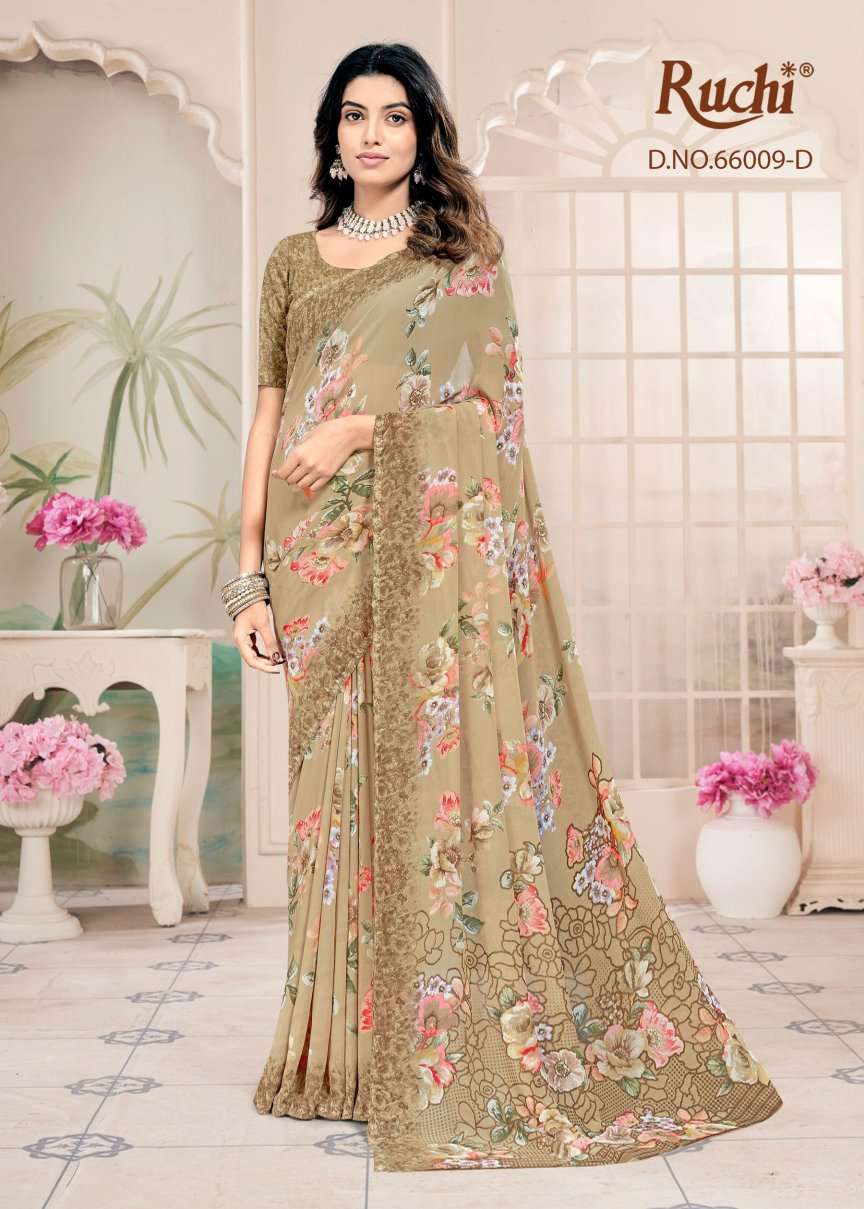 Ruchi Saree Raagini Georgette Vol 63 Georgette Saree Collection - Amrah Wholesale