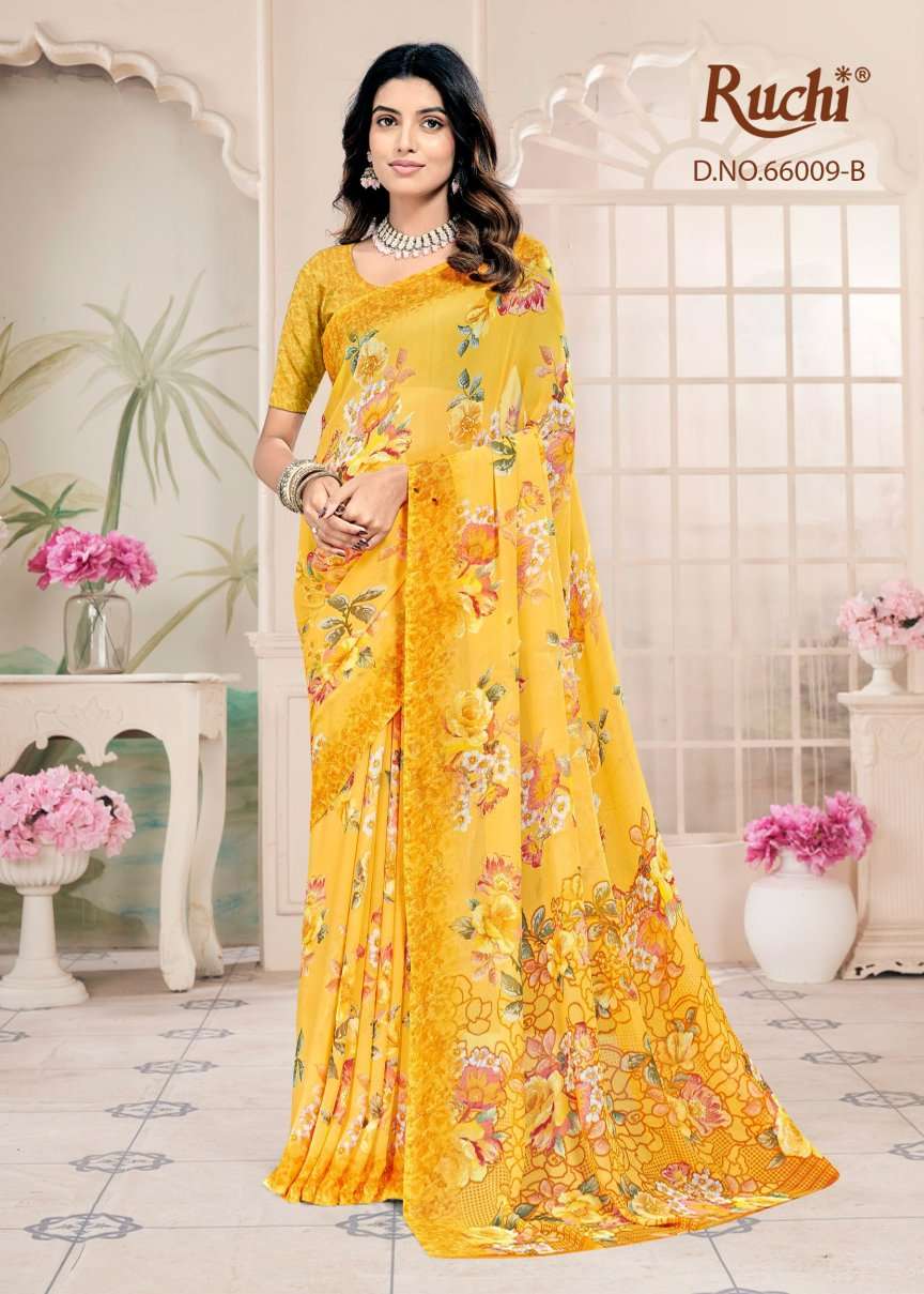 Ruchi Saree Raagini Georgette Vol 63 Georgette Saree Collection - Amrah Wholesale