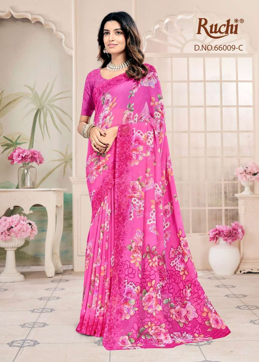 Ruchi Saree Raagini Georgette Vol 63 Georgette Saree Collection - Amrah Wholesale
