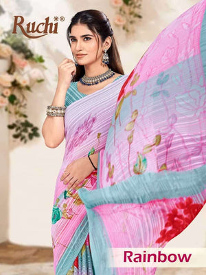 Ruchi Saree Rainbow Vol 12 Chiffon Saree