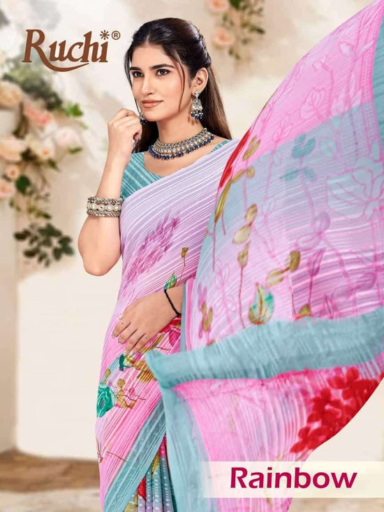 Ruchi Saree Rainbow Vol 12 Chiffon Saree