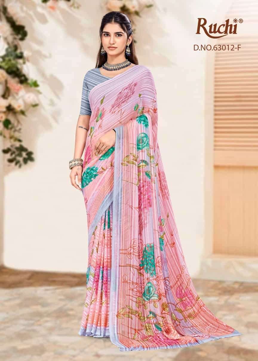 Ruchi Saree Rainbow Vol 12 Chiffon Saree