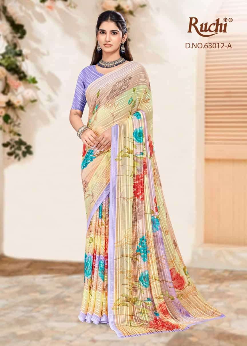 Ruchi Saree Rainbow Vol 12 Chiffon Saree