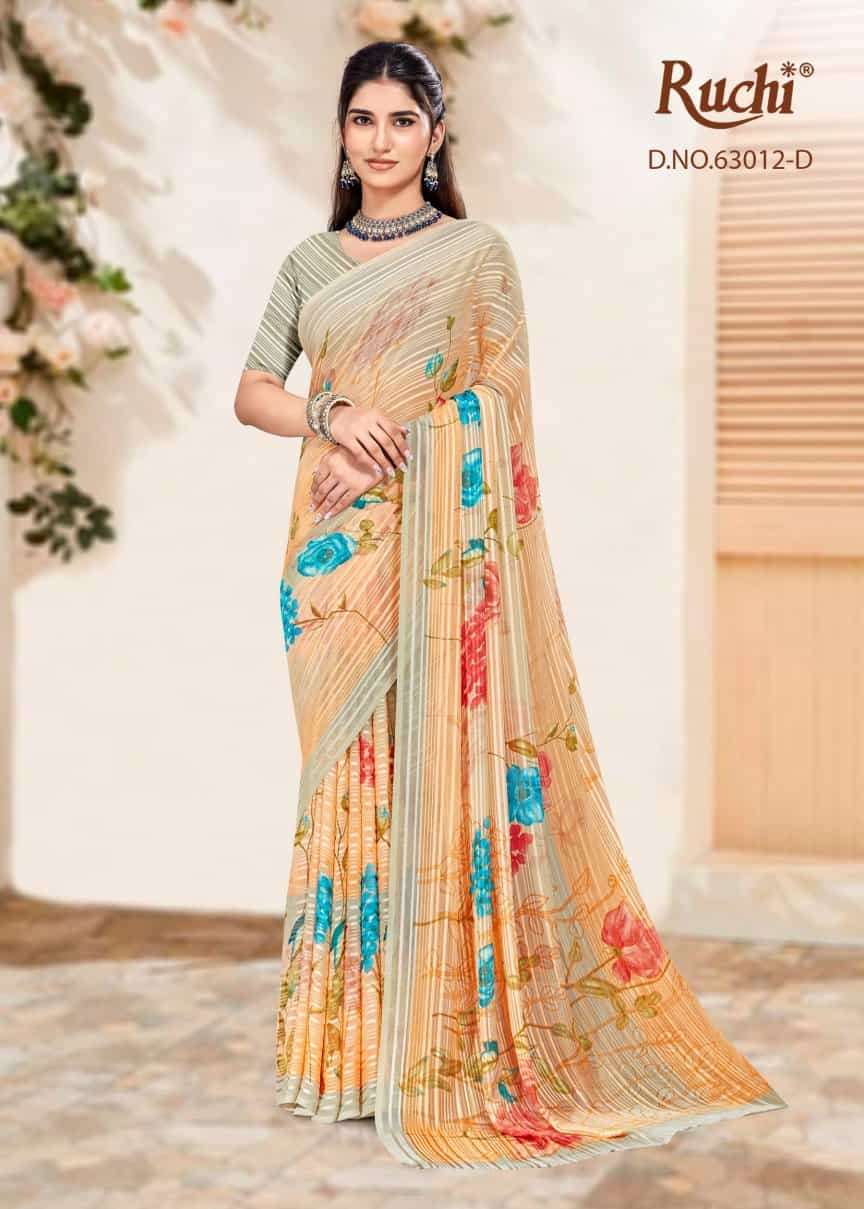 Ruchi Saree Rainbow Vol 12 Chiffon Saree