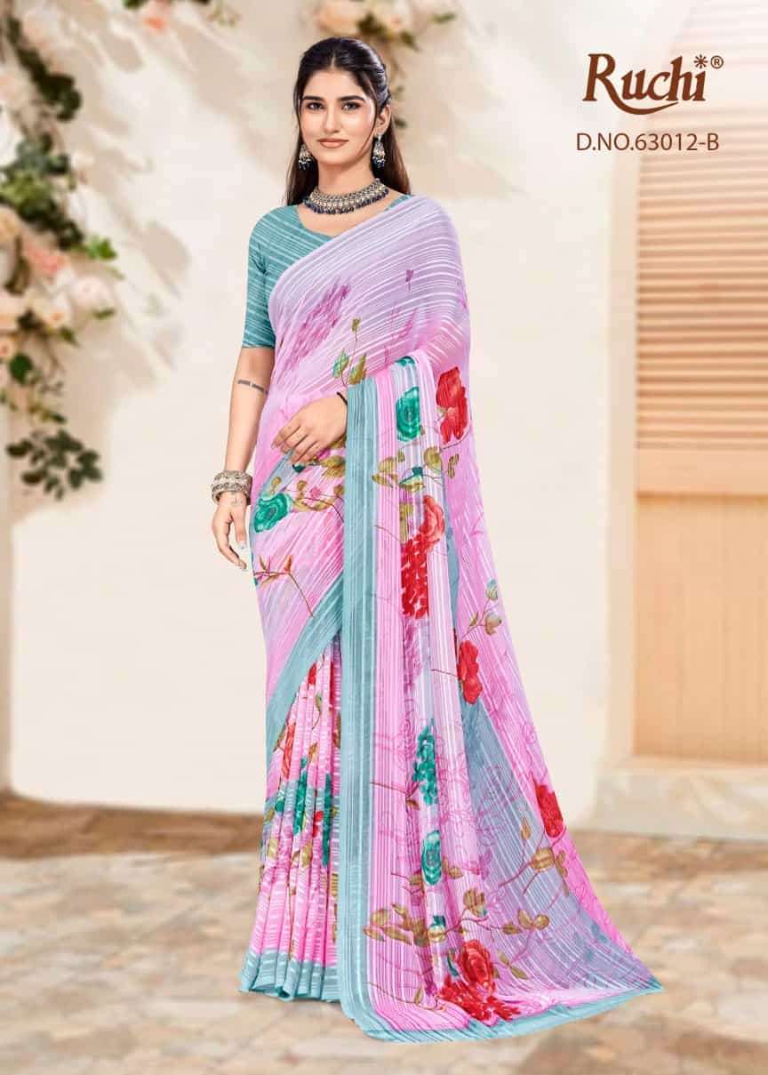 Ruchi Saree Rainbow Vol 12 Chiffon Saree