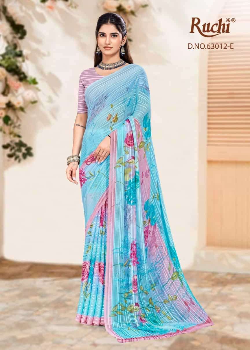 Ruchi Saree Rainbow Vol 12 Chiffon Saree